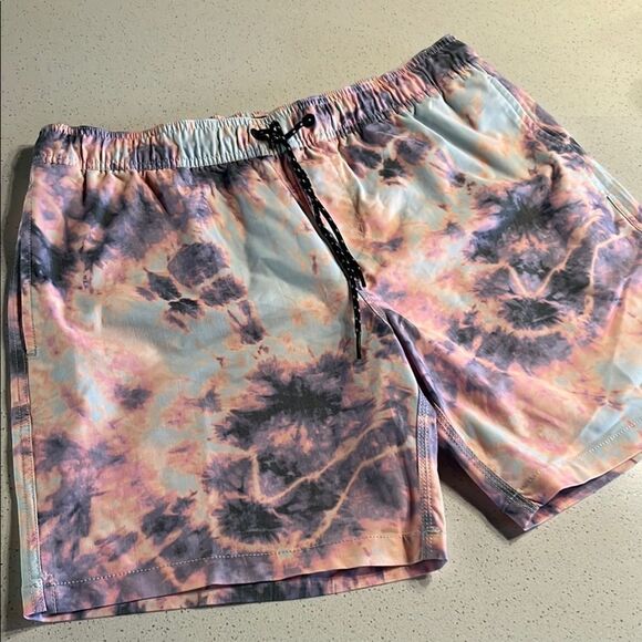 Billabong Men's Tie-Dye Recycled Sundays Swim Athletic Shorts Purple Pink Size L - Picture 1 of 8